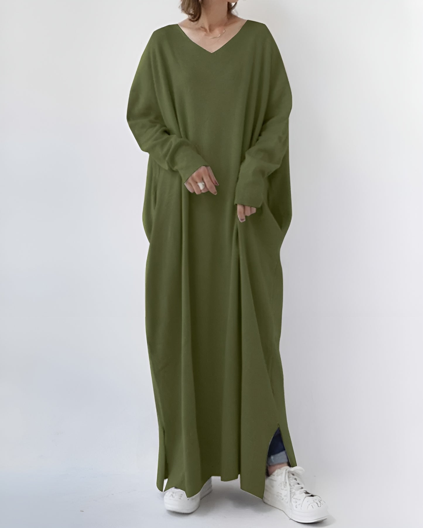 Almudena™ | Vestido de Manga Larga con Escote en V