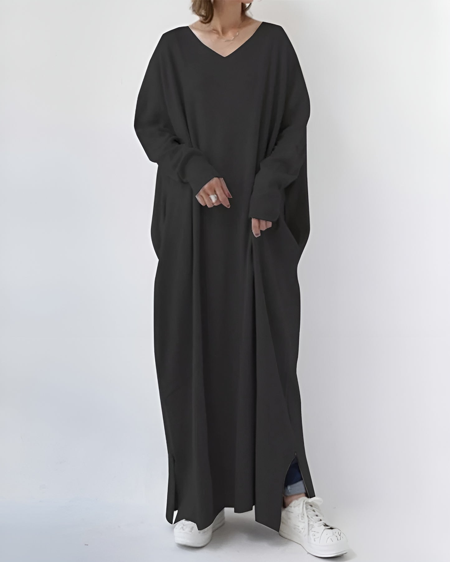 Almudena™ | Vestido de Manga Larga con Escote en V
