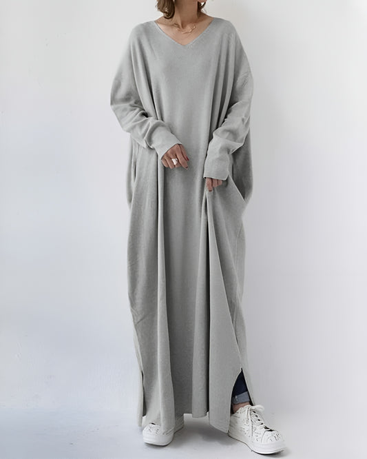 Almudena™ | Vestido de Manga Larga con Escote en V