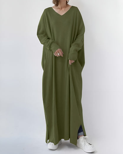 Almudena™ | Vestido de Manga Larga con Escote en V