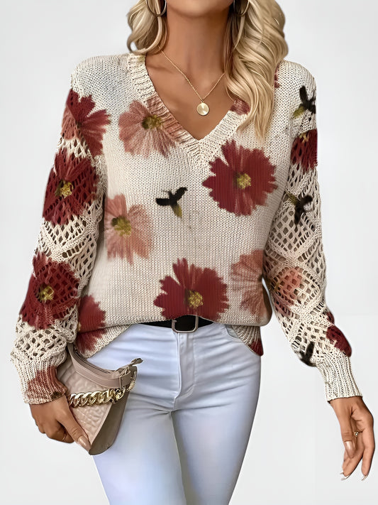 Lourdes™ | Suéter Elegante con Flores