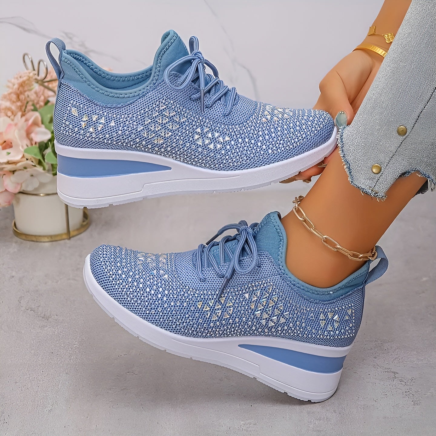 Mariana™ | Zapatillas ortopédicas ligeras con toque brillante