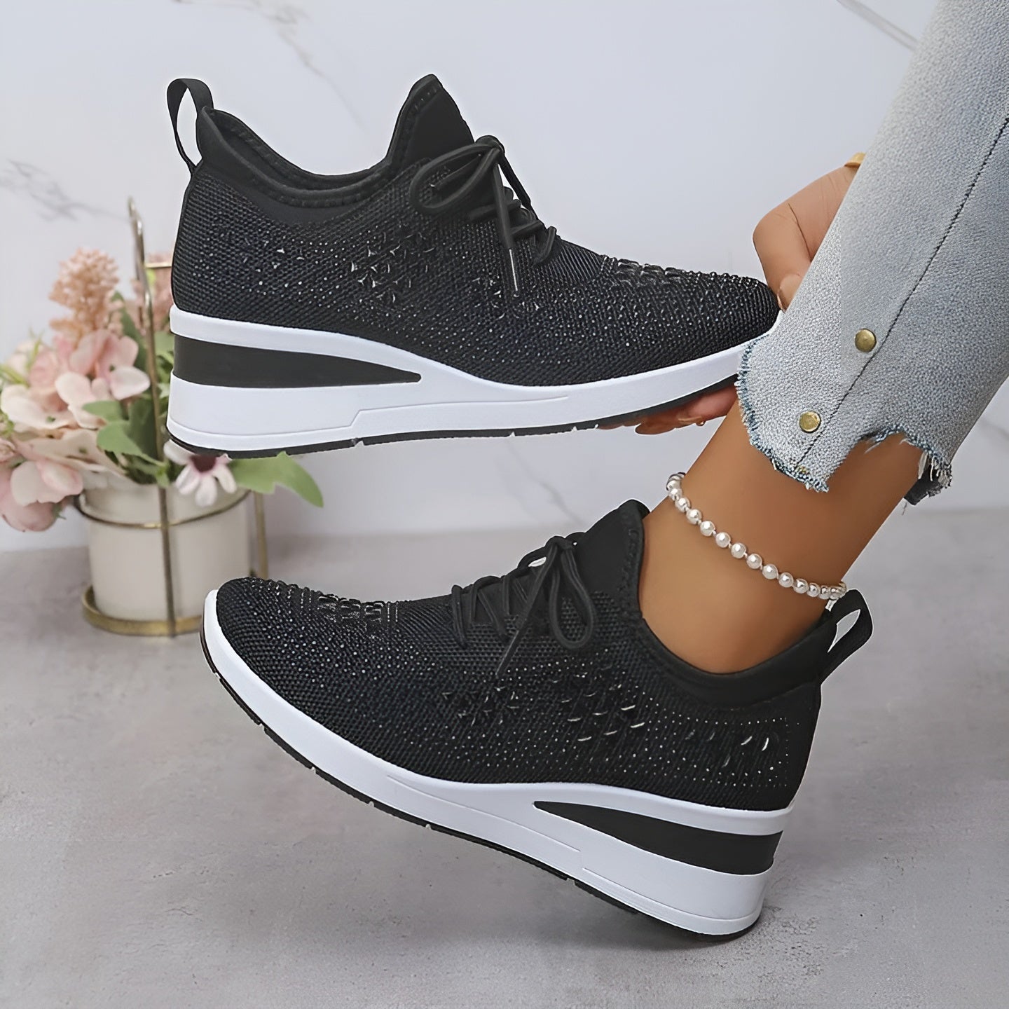 Mariana™ | Zapatillas ortopédicas ligeras con toque brillante
