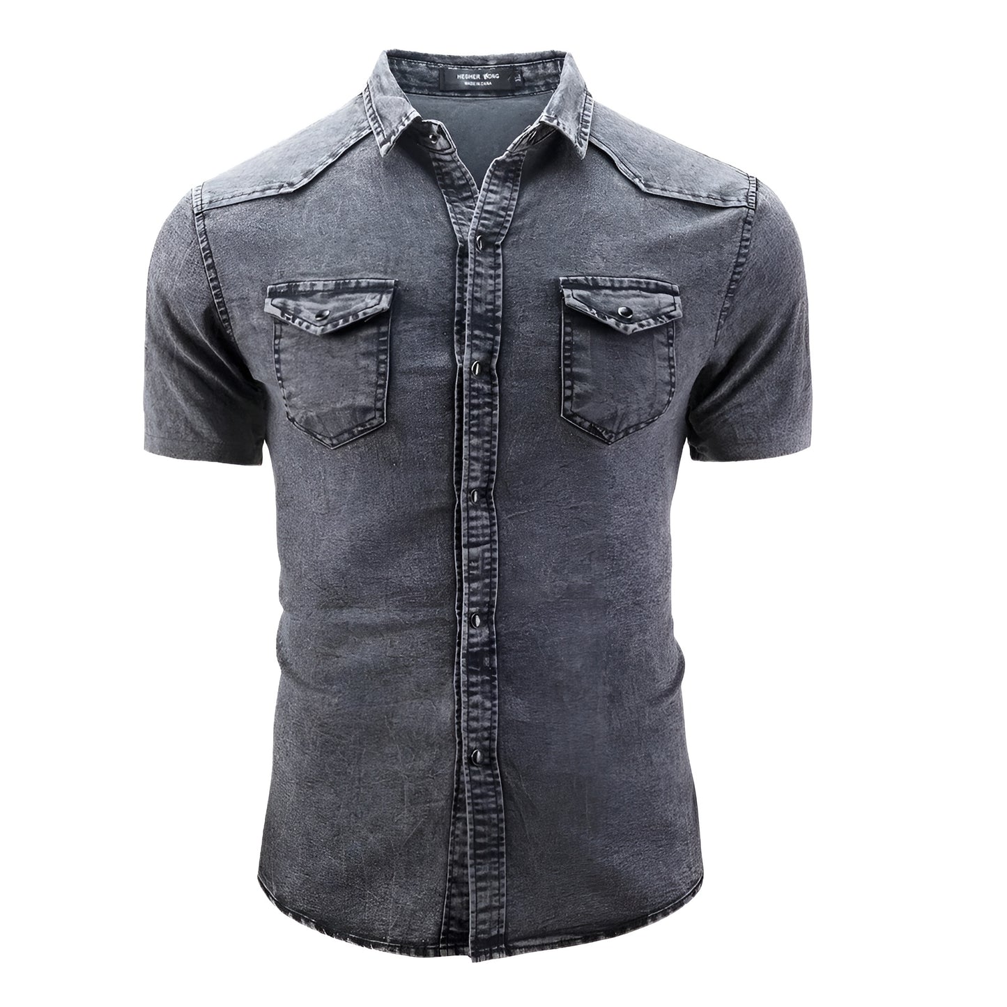 Rafael™ | Camisa de Mezclilla Atemporal de Manga Corta