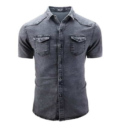 Rafael™ | Camisa de Mezclilla Atemporal de Manga Corta