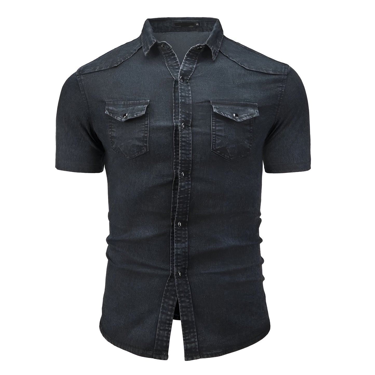 Rafael™ | Camisa de Mezclilla Atemporal de Manga Corta