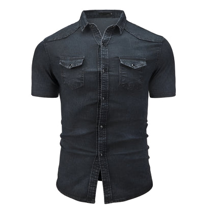 Rafael™ | Camisa de Mezclilla Atemporal de Manga Corta