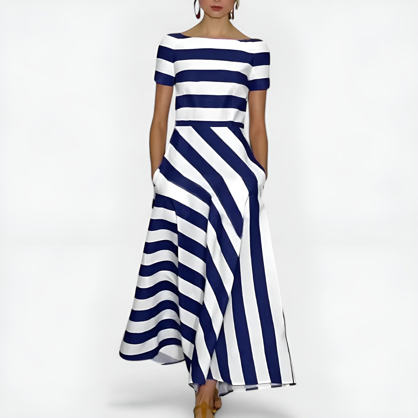 Valeria™ | Vestido de rayas – Estilo y comodidad en cada paso